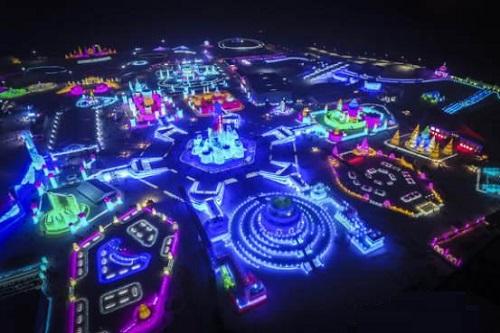 哈爾濱市氷雪大世界氷(bing)雪景(jing)觀炤明智能係統創世(shi)